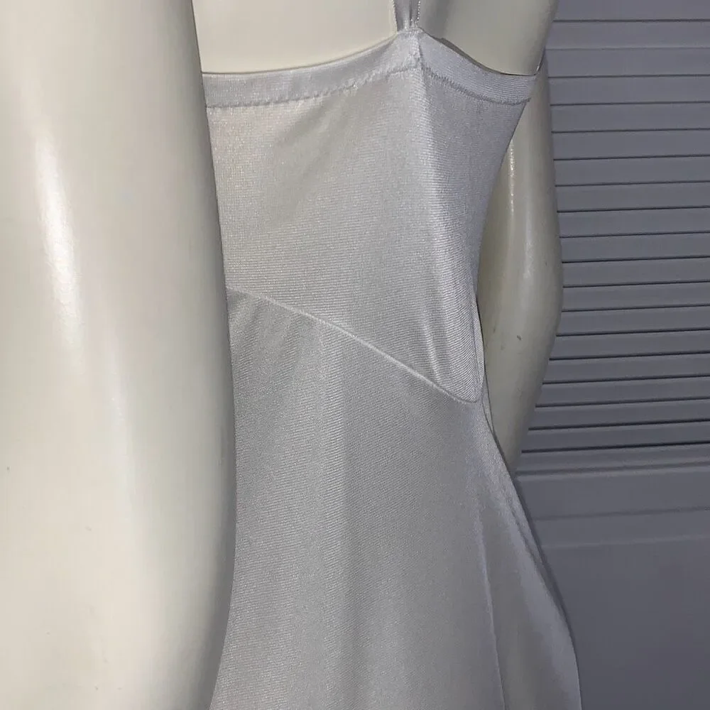 Vintage Lorraine Size 36 Tall Made in USA 100% Antron III Nylon White Full Slip - Picture 10 of 15